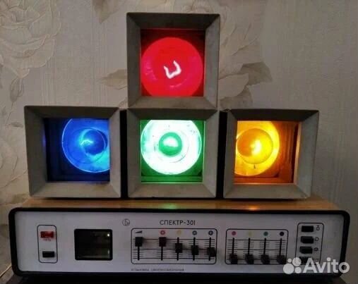 Фонари от советской цветомузыки 4 шт + сам блок*