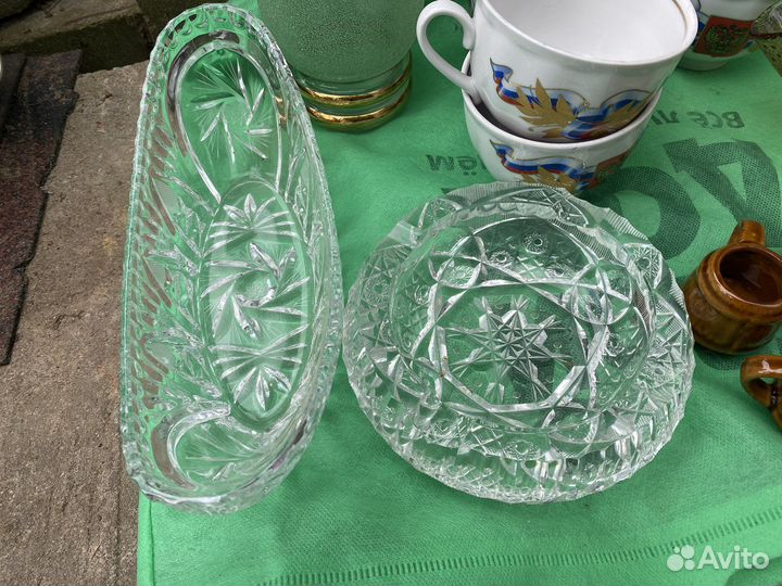 Посуда, чашки, хрусталь