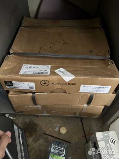 Комплект торможных дисков+колодки на s-class