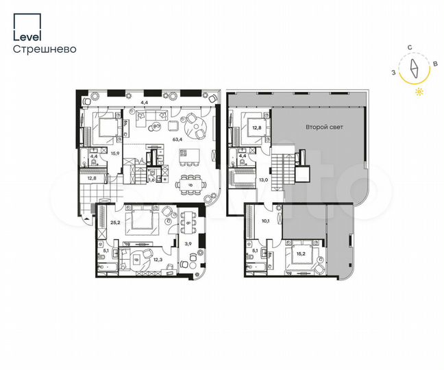6-к. апартаменты, 234,1 м², 25/25 эт.