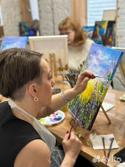 Мастер класс рисование дни рождения корпоративы