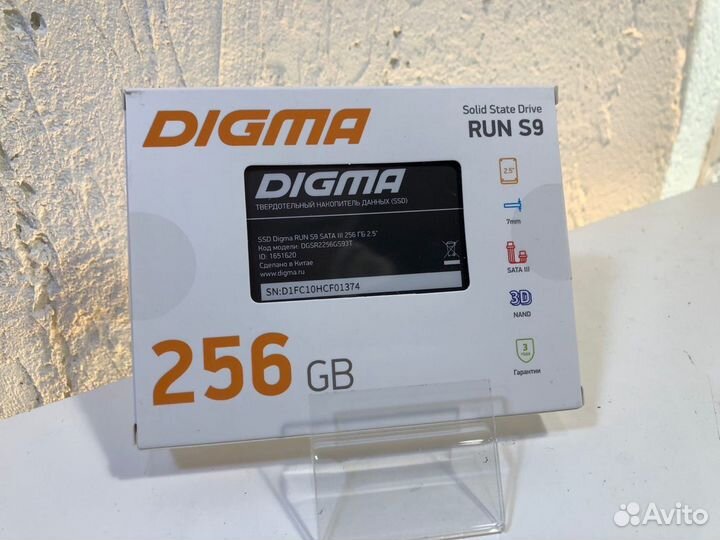 Новый SSD Digma Dgsr2256G593T 256GB