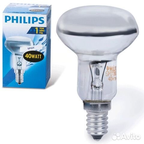 Лампы зеркальные Philips R50 40W E14