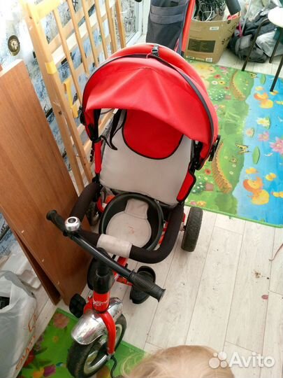 Детский велосипед трёхколёсный с козырьком