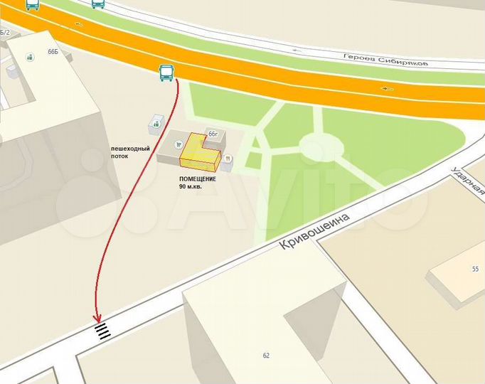 Аренда помещения 90 м²