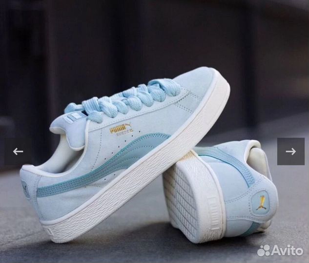 Кеды puma suede xl голубые