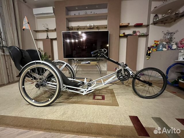 Трехколесный велосипед с детским креслом