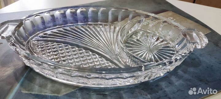 Ваза/менажница хрустальная СССР