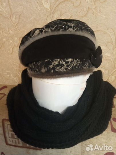 Берет замшевый