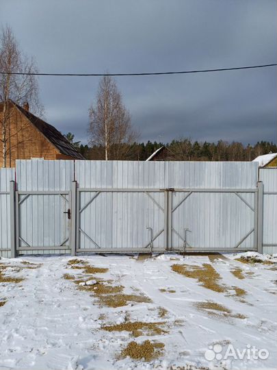 Ворота с калиткой распашные