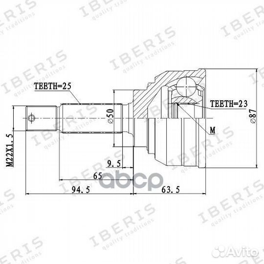ШРУС наружный IB6074 iberis
