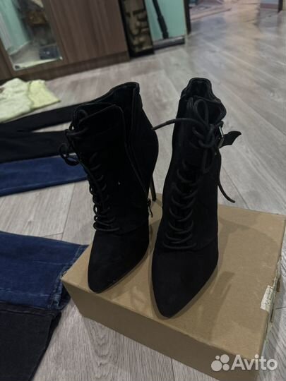 Сапоги женские замшевые