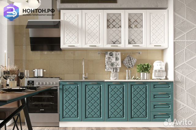 Кухня Агава 2.0 м акация белая / моренга