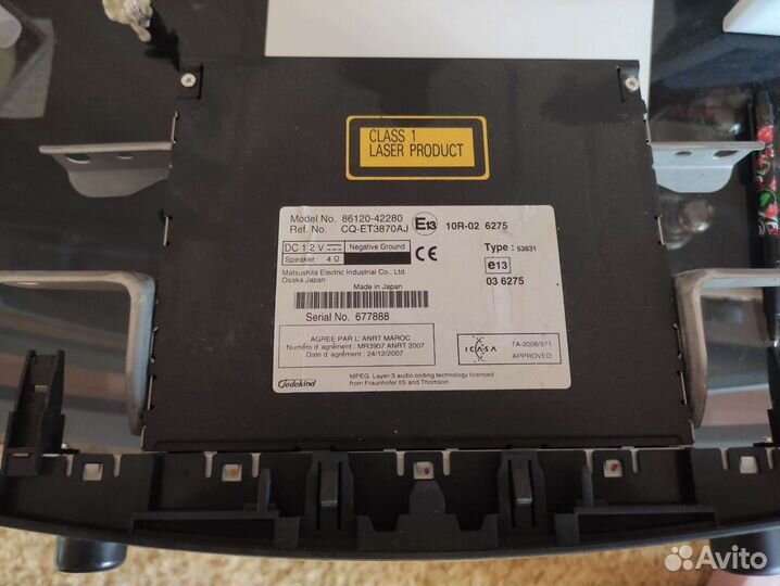 Штатная магнитола toyota rav4 2006-2012г