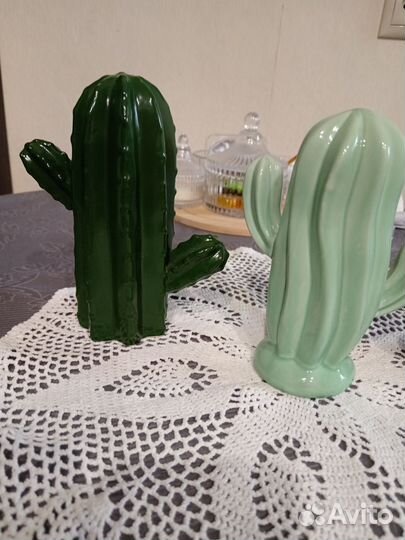 Фигурки кактуса керамика