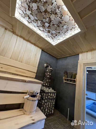 Баня сауна с бассейном