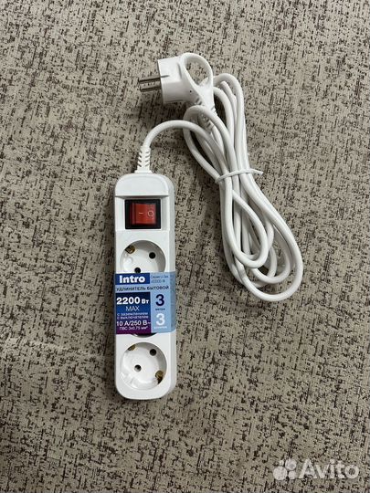 Сетевой фильтр (удлинитель) 3 метра с заземлением