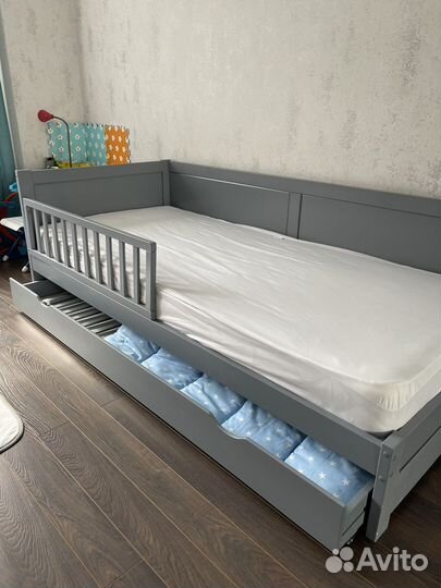Детская кровать 90 на 2000 с матрасом