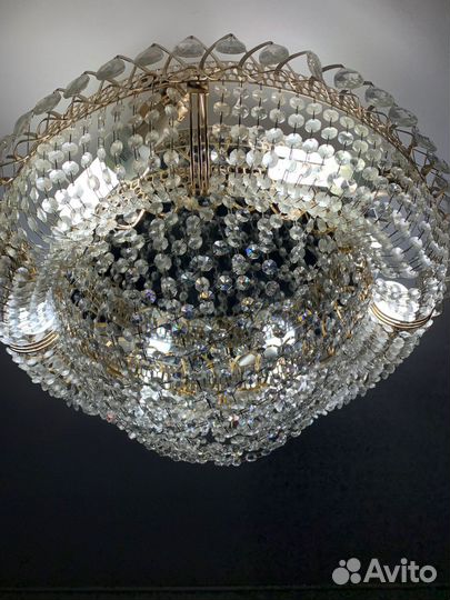 Люстра потолочная бу хрустальная