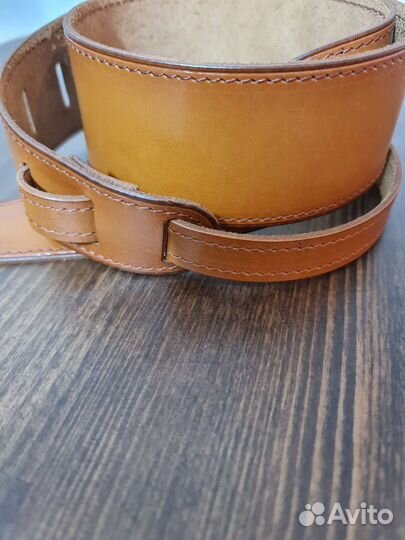 Гитарный ремень кожанный