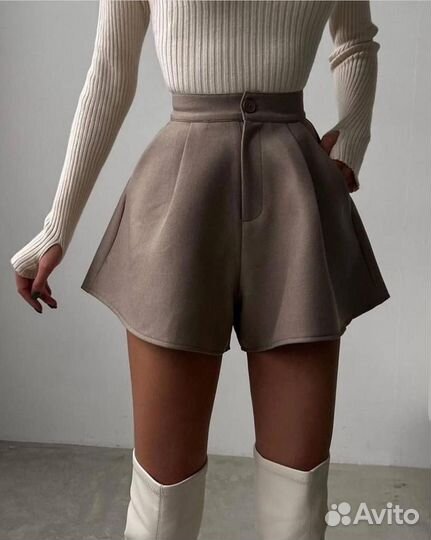 Шорты замшевые