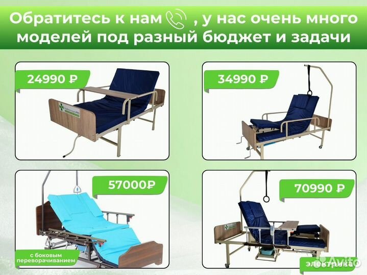 Медицинская кровать для ухода за больными