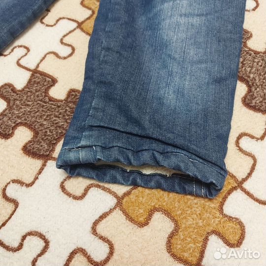 Джинсы утепленные на мальчика 98