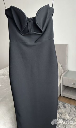 Новогоднее платье Вечернее платье в пол черное 42