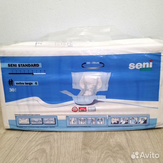Памперсы для взрослых seni 4 (6 капель)