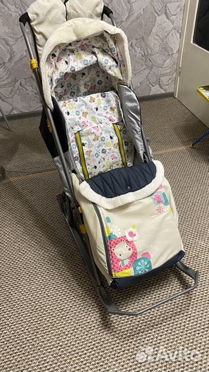 Детские санки коляска