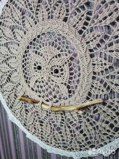 Настенное панно. Сова на ветке