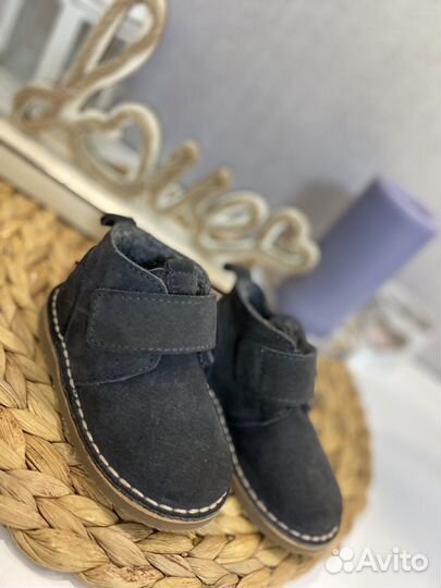 Ботинки zara, замша для мальчика новые