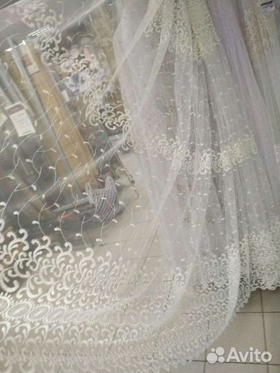 Тюль фатин, готовые комплекты