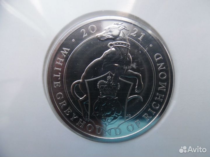 Англия. 5 паундов.звери королевы. грейхаунд