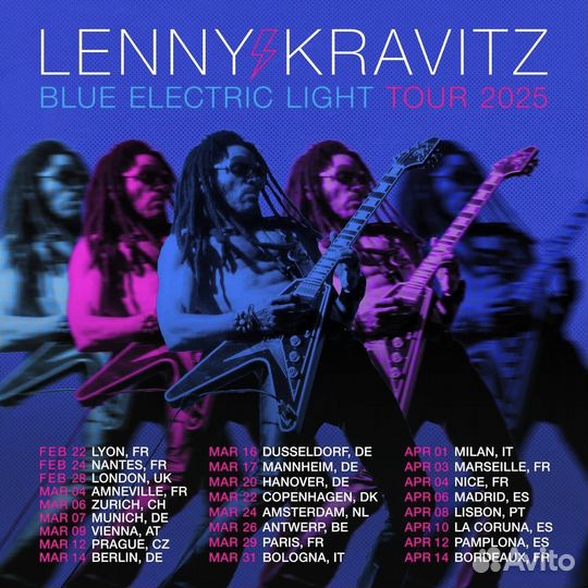 Концерт Lenny Kravitz в Европе 2025