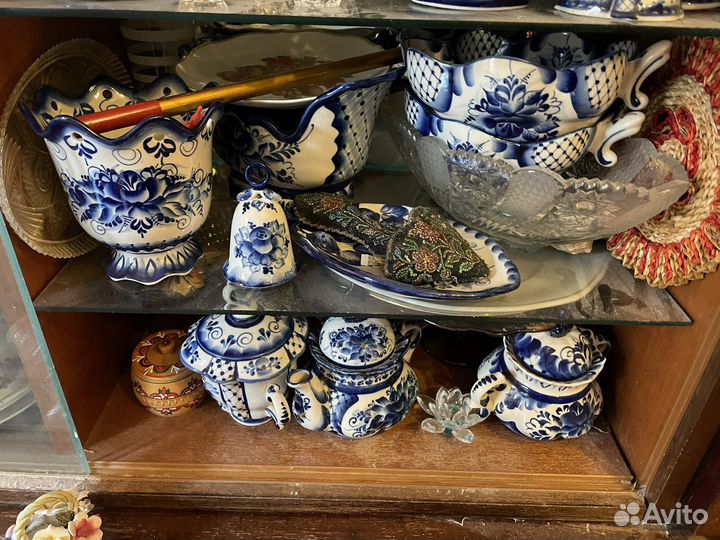 Посуда сервис из гжели коллекция