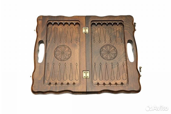 Нарды и шашки резные Шапка Мономаха 31 х 36 см бук Армения 62668