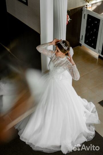 Свадебное платье 42 44 пышное белое