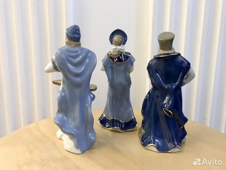 Фарфоровые статуэтки триптих Садко