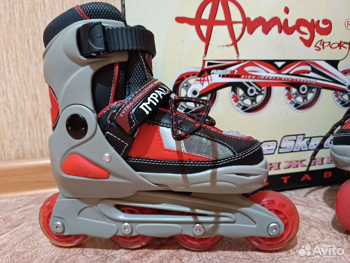 Роликовые коньки детские раздвижные