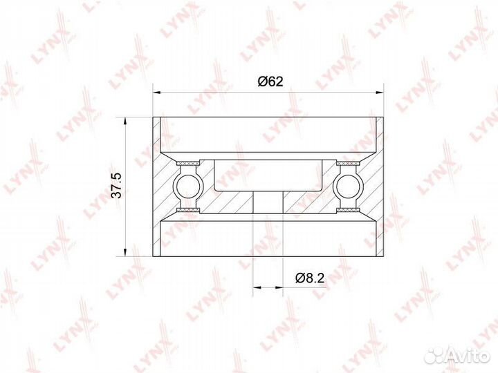 Ролик натяжной ремня грм lynxauto PB-1309