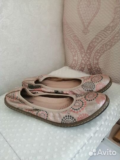 Балетки натуральная кожа 39