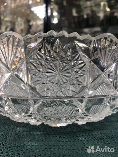 Хрустальный большой салатник, ваза СССР