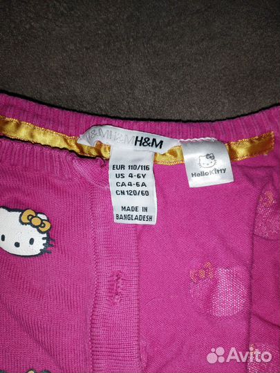 Кофточка h&m hello kiti 5 лет