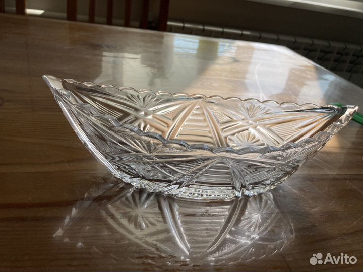 Хрустальные вазы ладьи