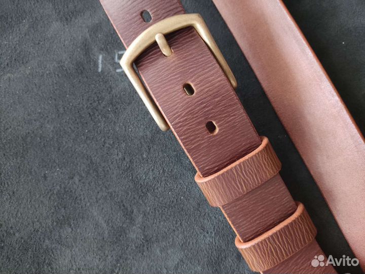 Ремень из натуральной кожи ручной работы