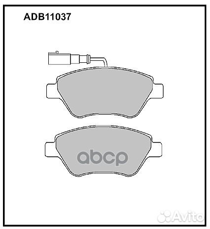 Колодки тормозные дисковые ADB11037 allied nippon