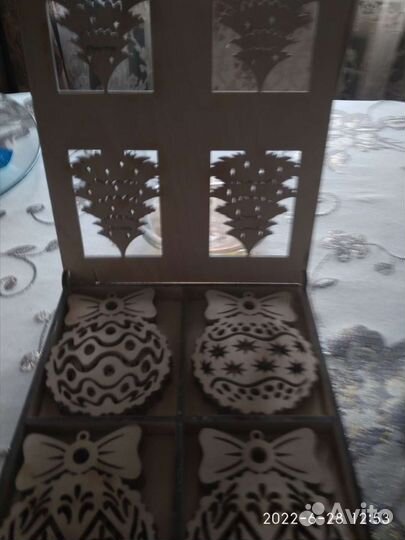 Деревянные Ёлочные игрушки