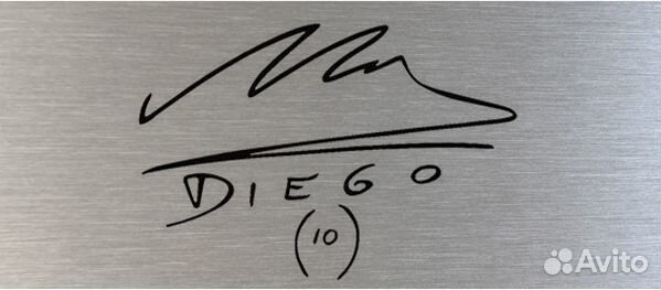 Диего Марадона автограф на металле чм 1986 подарок