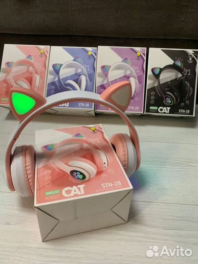 Беспроводные наушники с кошачьими ушками